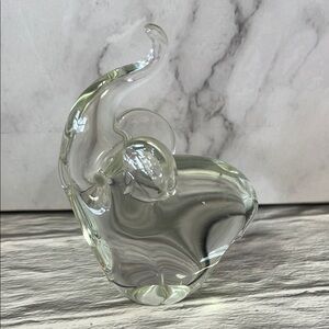 Elegant Glass Elephant Figurine